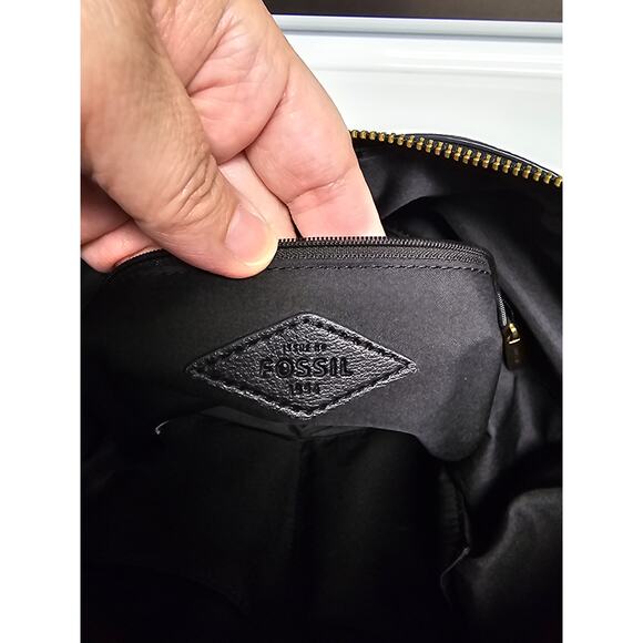 Fossil Talulla Hobo Shoulder Bag Purse Black Leather SHB2840 - Picture 10 of 13